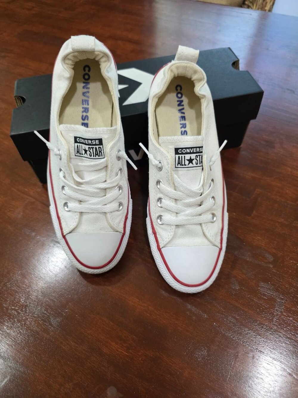 EUC Converse All Star White Shoreline Slip-On Sneaker Size 7 (fits 7.5)